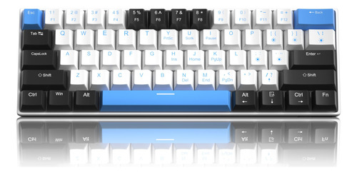 Teclado Mecanico 60% Para Juegos, Teclas De Color Negro, Bla