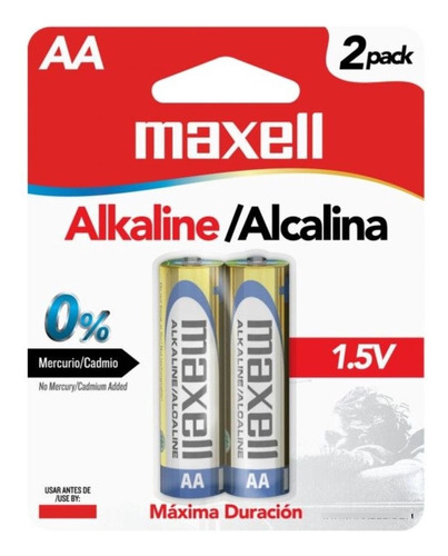 Bateria Maxell Aa Alcalina Bx2 
