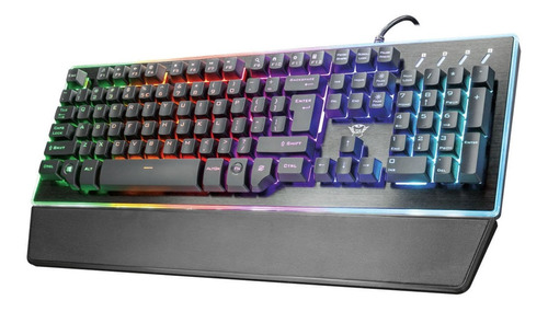 Teclado Gamer Trust Gxt 860 Thura Semi Mecanico Con Iluminac