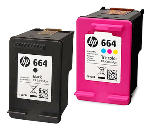 Combo De Cartucho Hp 664  Negro Y Color Originales Nuevo