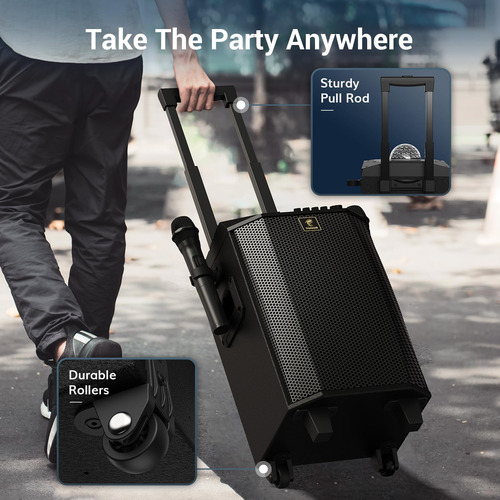 Wireless Karaoke Machine Tonor K20 W/ Dual Microphones & Mor