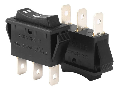 Uxcell 5pcs Interruptor Ac Spdt 3 Terminal On/on Para Barco