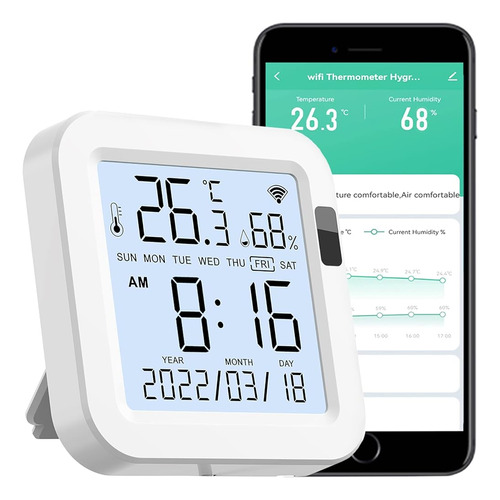 Monitor De Humedad De Temperatura Wifi: Sensor Inteligente D