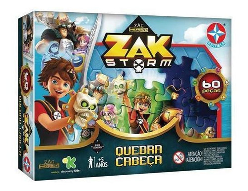 Quebra-cabeça Estrela Zak Storm - 60 Peças