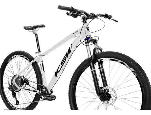 Bicicleta Mtb 29 Ksw Xlt100 12 Marchas Relação Shimano Deore Cor Branco/preto