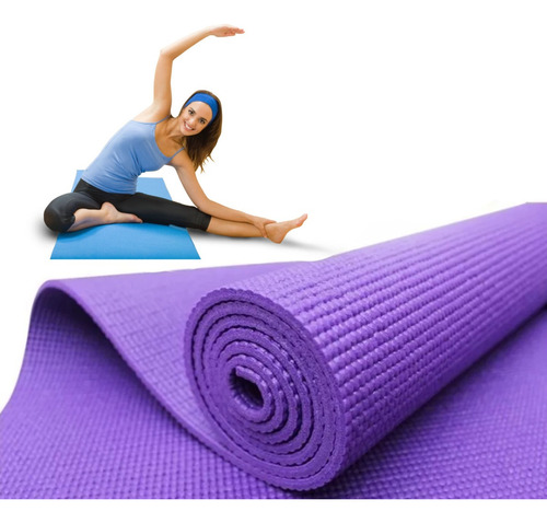Mat Yoga Pilates 4mm Colchoneta De Goma Colores