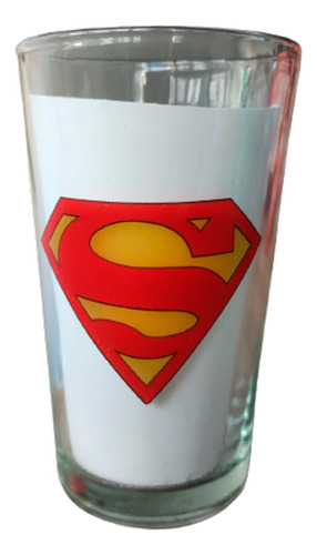 Vaso De Vidrio Superman Logo