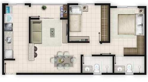 Imagem 10 de 11 de Apartamento De 2 E 3/4 No Yes Buriti Pronto Pra Morar