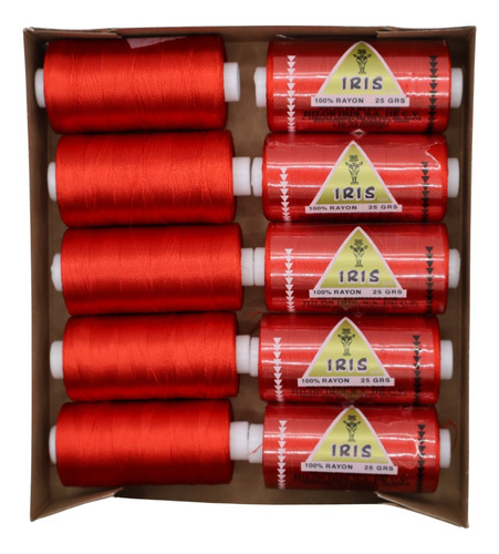 Caja Seda Amarilla Hilosiris (caja Con 10 Tubos De 25gr C/u) 907