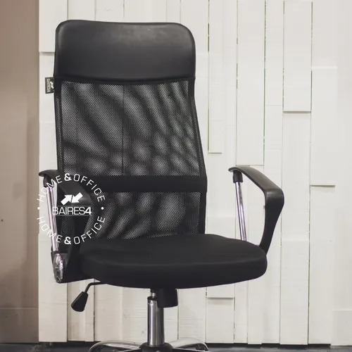 Sillon Mesh Ejecutivo Respaldo Alto Silla Escritorio Baires4 Color Negro