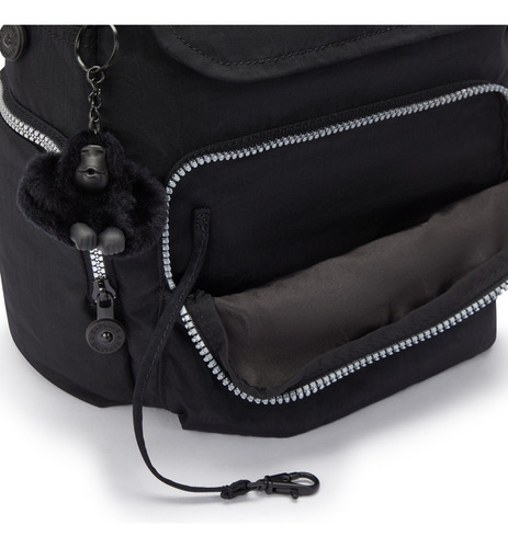 Mochila preta feminina Kipling City Zip S