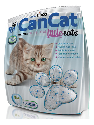 Piedras Silica Cancat Little Cats Neutra 3,8 L