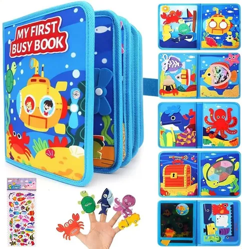 Juguetes Montessori Para Bebé – Cubo Busy Cube 8 En 1 Sensorial – Viaje Y Aprendizaje – Para Niños A Partir De 1 Año