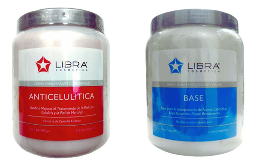 Libra Crema Masajes Coporal Anti Celulitis + Base P/ Masajes