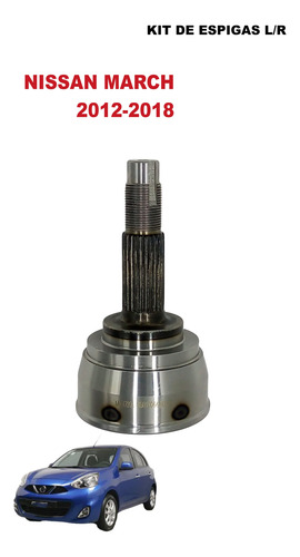Espiga L/r E25 I22 049 March 1.6l 2012-2013-2014-15-16-17-18