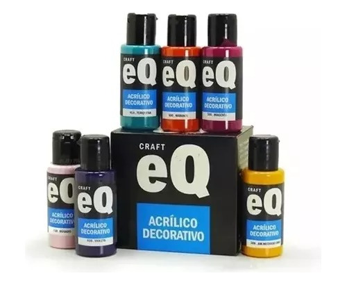 Acrilico Decorativo Eq X 12 Colores A Eleccion