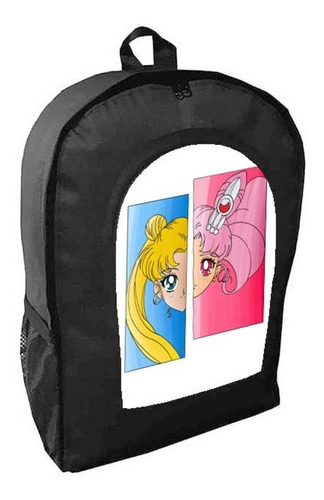 Mochila Negra Sailor Moon Adulto / Escolar Q8