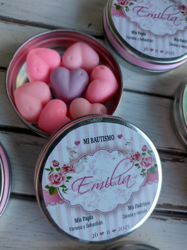 20 Latas Personalizadas Con 7 Jabones