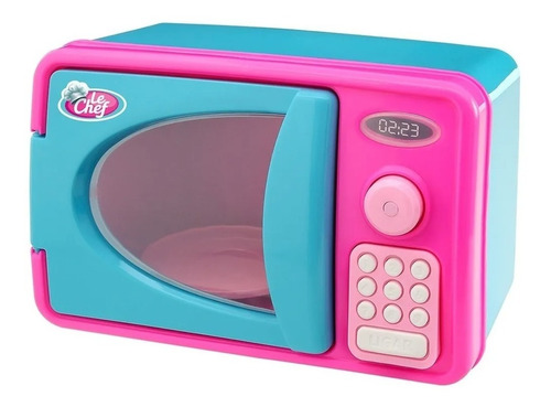 Forno Microondas Brinquedo Infantil Rosa C/ Luz E Som 