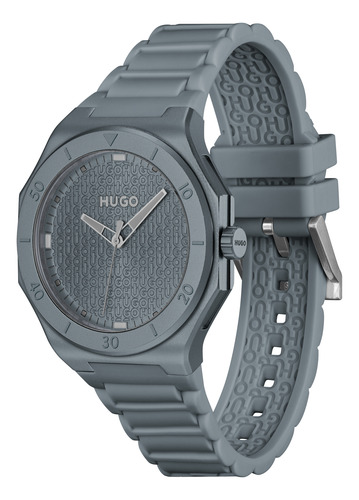 Hugo Reloj Hombre 42 Mm 3 Manecillas Silicón 1530393 Azul
