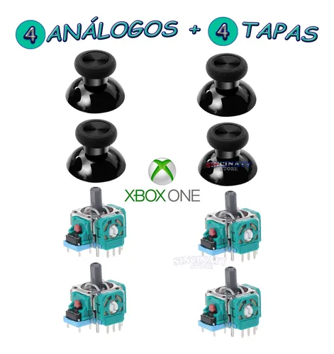 4 Análogos Joystick + 4 Tapas Capucha Para Xbox One Y Series