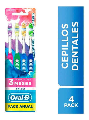 Cepillo Dental Oral B Indicator Suave Color X 4 Un