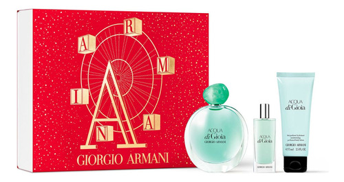 Estuche Acqua Di Gioia Armani Edp 100ml+15ml+75ml B/l Mujer