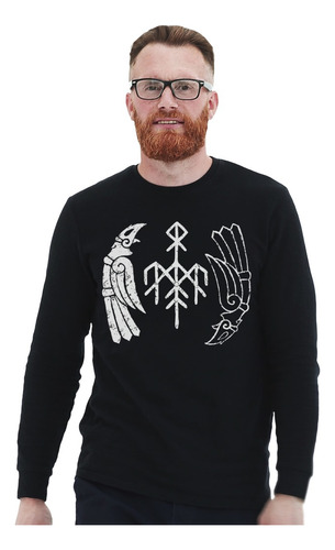 Polera Ml Wardruna Logo Birds Metal Impresión Directa