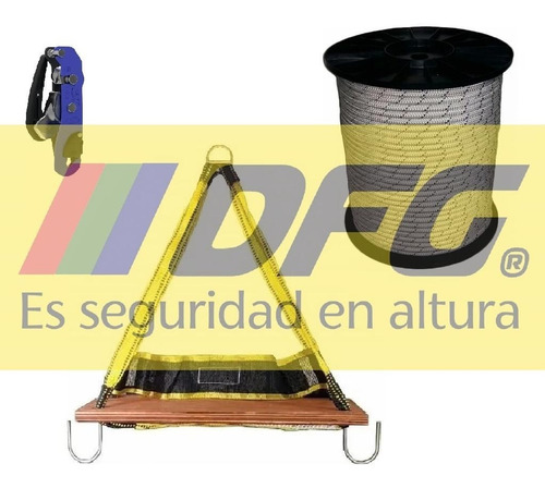 Imagen 2 de 7 de Silleta Descensor Petzl Soga Equipo Trabajo En Altura Arnes