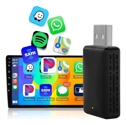 Adaptador Car Play /android Auto Wireless Sem Fio Automático