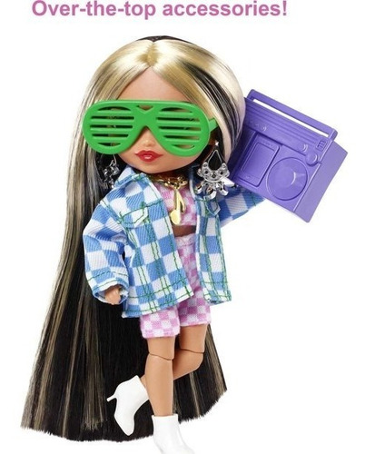 Imagem 2 de 8 de Barbie Extra Minis Doll #2 Morena Mechada 2022