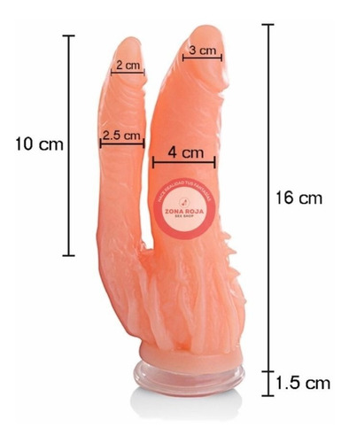 Imagen 2 de 10 de Vibrador Con Ventosa Ano Vagina Mujer Doble Placer Sexshops