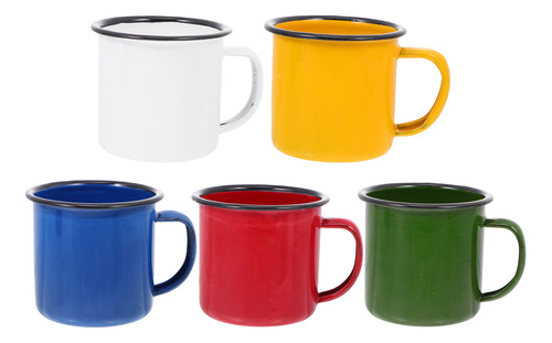 Taza De Viaje Esmaltada Mugs, 5 Unidades