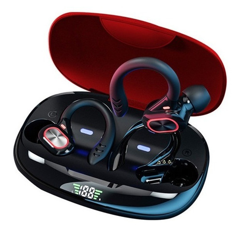 Audífonos in-ear gamer inalámbricos S730 rojo con luz LED