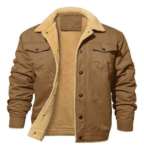 . Jaqueta Masculina Forrada Com Lã Grossa E Quente