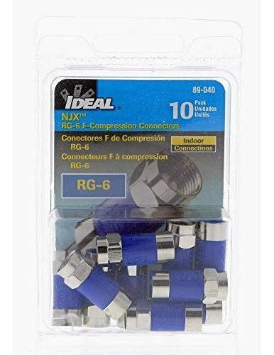 Ideal - 89-040 (10 Paquetes) Rg-6 F-conn Conector De Compres