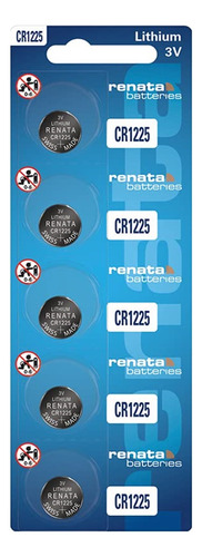 Pilha Cr1225 3v Renata Bateria Moeda 5 Unidades