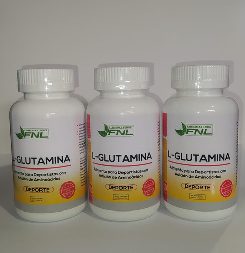 L- Glutamina 3 X 60 Caps. 1000 Mg, Recuperación Muscular.