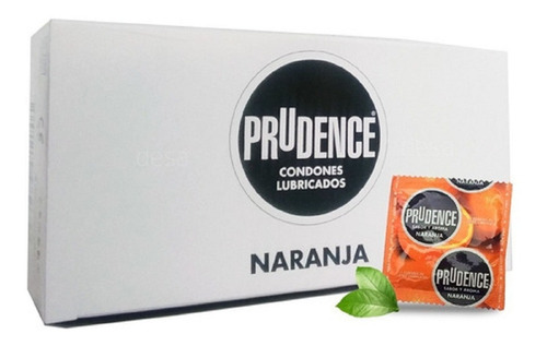 Condones Prudence Sabor Y Aroma Naranja Caja 100 Piezas Igt