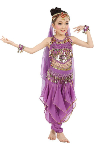 Conjunto De Disfraz De Danza Del Vientre Para Niños Y Niñas