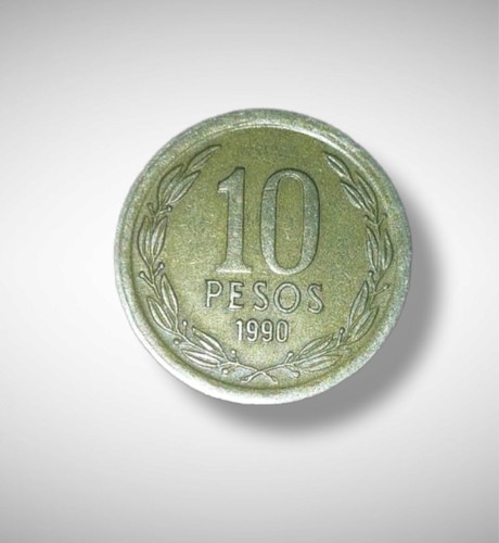 Moneda De 10 Pesos 1990 Mula Angel 