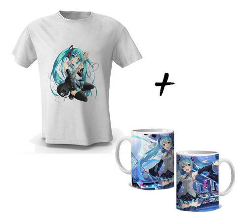 Remera Taza Hatsune Miku Cantante Serie Anime Serie Unisex