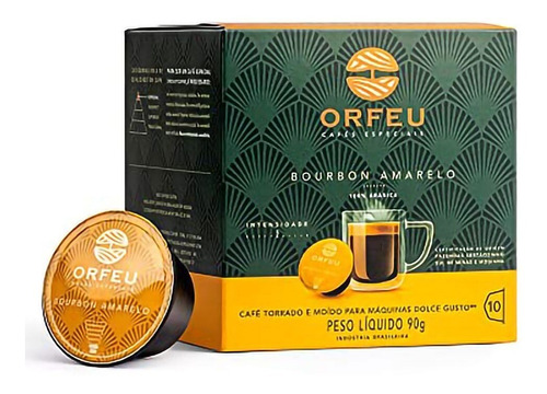 Café Em Cápsula Bourbon Amarelo Orfeu 10 Unidades