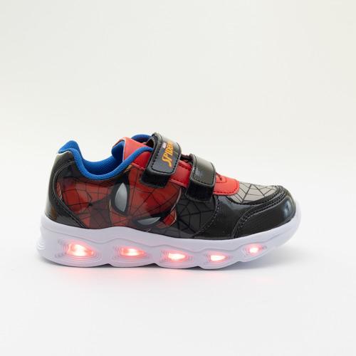 Zapatilla Luces Niño Spiderman Showed Negro Marvel