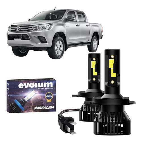 Focos Led H4 Toyota Hilux 2016-22 Sin Lupa Alta Baja 11000lm