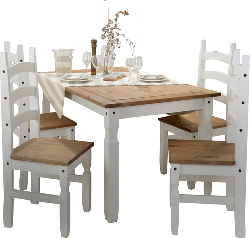 Juego De Comedor 4 Silla Madera Divino