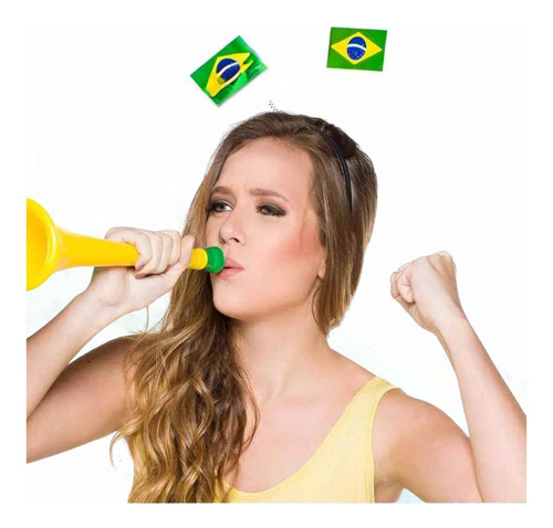 Tiara Cartonagem Bandeira Do Brasil C/3