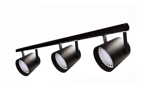 Riel 1 Metro Con 3 Luces Cabezal Ar111 Apto Lamp Led 