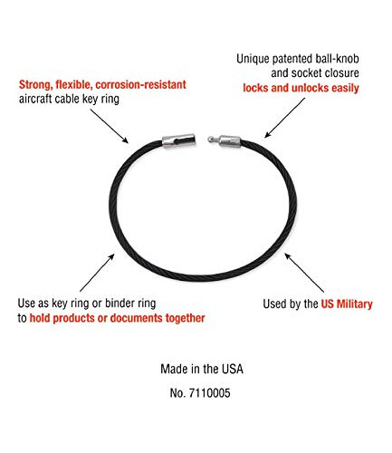 Lucky Line - Llavero Con Cable Flex-o-loc De 5 Pulgadas, Ace