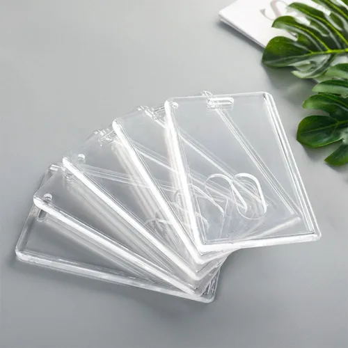 Business Card Holder Acrylic Badge Protector Anti Dust
